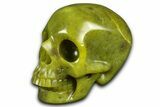 Realistic Jade (Nephrite) Skull #382098-2